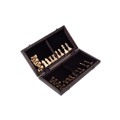 Шахматы подарочные ручной работы орех с утяжелением резные 45 см