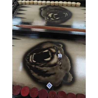 Нарды резные Медведь средние 55см