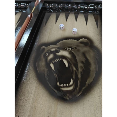 Нарды резные Медведь средние 55см