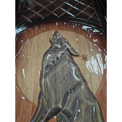 Нарды ручной работы Волк средние