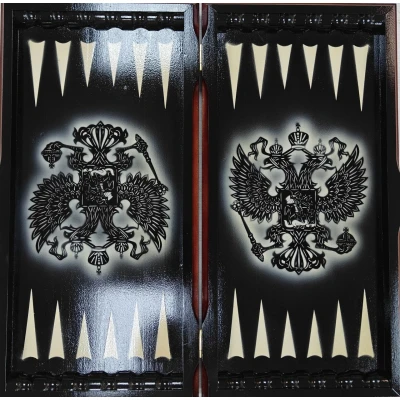 Нарды резные Герб России 55х25