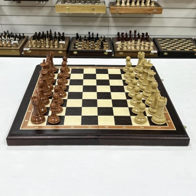 Шахматы турнирные Стаунтон композит люкс венге большие