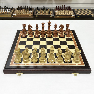 Шахматы турнирные Стаунтон композит люкс венге большие