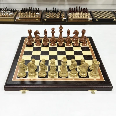 Шахматы турнирные Стаунтон композит люкс венге большие