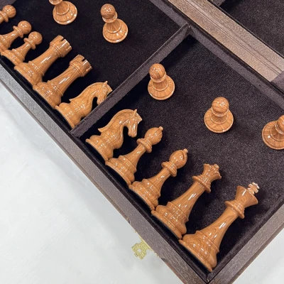 Шахматы турнирные Стаунтон композит люкс венге большие