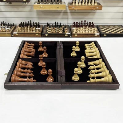 Шахматы турнирные Стаунтон композит люкс венге большие