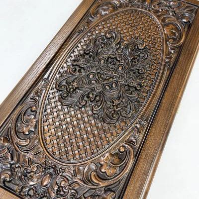 Нарды из массива ясеня эксклюзивные Узор темные 60 см