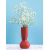 Ваза декоративная подарочная красная 23 см для сухоцветов и цветов интерьерная