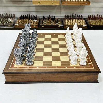 Шахматы эксклюзивные Русские Сказки орех