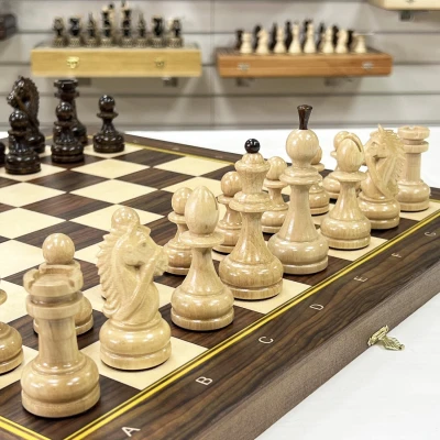 Шахматы авангард с резным конем