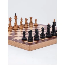 Шахматы подарочные Интарсия темные Люкс с фигурами Стаунтон из бука