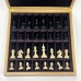 Шахматы подарочные с утяжеленными фигурами из бука на доске из дуба 45 на 45 см большие