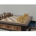 Шахматный стол подарочный с фигурами из самшита и палисандра