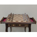 Шахматный стол из Красного дерева подарочный с фигурами Итальянский дизайн (композит)