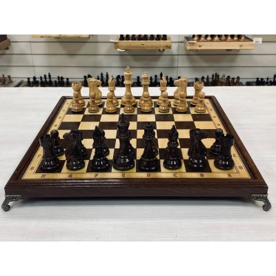 Шахматы подарочные Суприм глянцевые нескладная доска, Hachatyr