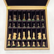 Шахматы подарочные ручной работы из дуба большие деревянные Суприм люкс