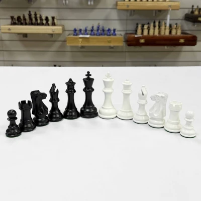 Шахматные фигуры деревянные Суприм черно-белые