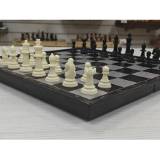 Шахматы нарды шашки пластиковые черно-белые