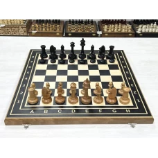 Шахматы Турнирные эбен Авангард с утяжеленными фигурами 50 см