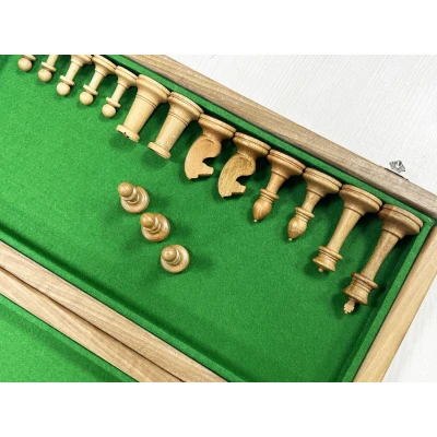 Шахматы Турнирные эбен Авангард с утяжеленными фигурами 50 см