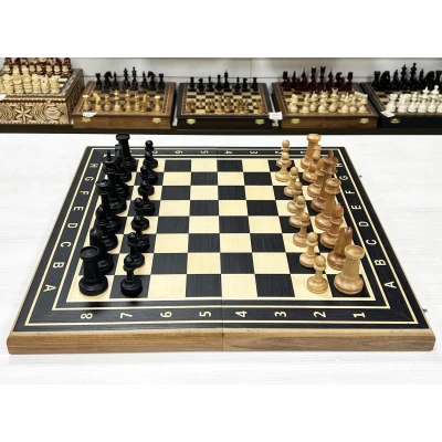 Шахматы Турнирные эбен Авангард с утяжеленными фигурами 50 см