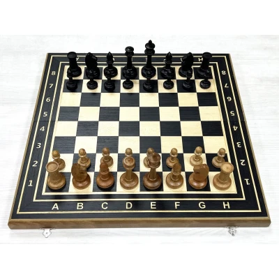 Шахматы Турнирные эбен Авангард с утяжеленными фигурами 50 см