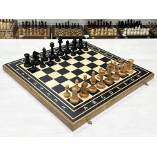 Шахматы Турнирные эбен Авангард с утяжеленными фигурами 50 см