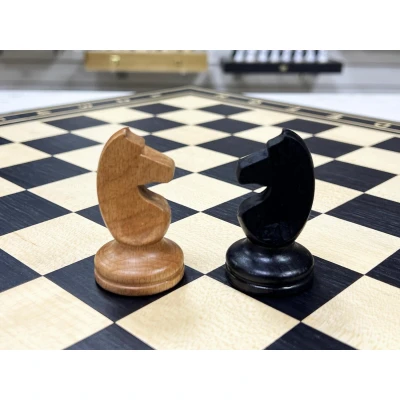 Шахматы Турнирные эбен Авангард с утяжеленными фигурами 50 см