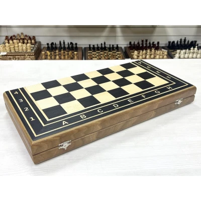 Шахматная доска деревянная турнирная Эбен большая без фигур