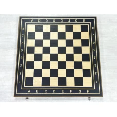 Шахматная доска деревянная турнирная Эбен большая без фигур