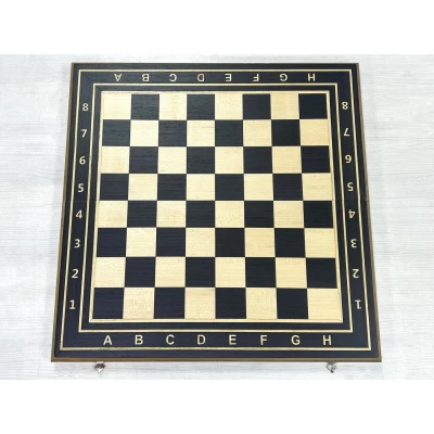 Шахматная доска деревянная турнирная Эбен большая без фигур