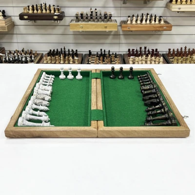 Шахматы деревянные большие эбен кракелюр