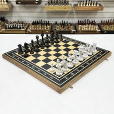 Шахматы деревянные большие эбен кракелюр