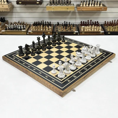 Шахматы деревянные большие эбен кракелюр