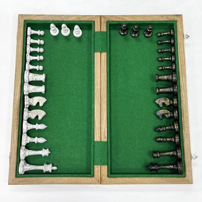 Шахматы деревянные большие эбен кракелюр