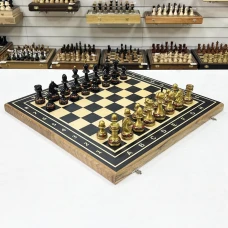 Шахматы деревянные эбен ручная роспись Хохлома