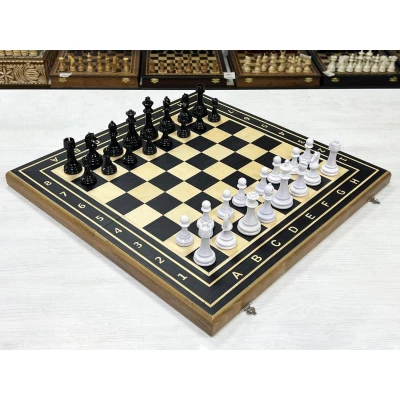 Шахматы деревянные Турнирные эбен черно-белые