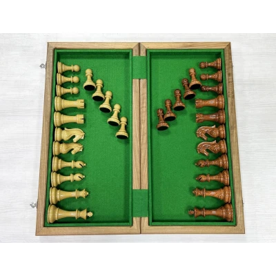 Шахматы деревянные Турнирные эбен Красный композит