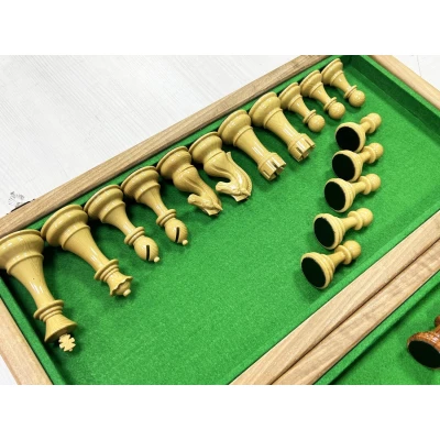 Шахматы деревянные Турнирные эбен Красный композит