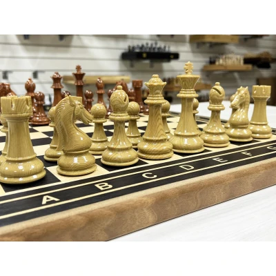 Шахматы деревянные Турнирные эбен Красный композит