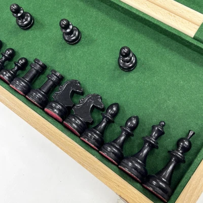 Шахматы Классические из красного дерева и бука, 50 на 50 см