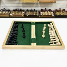 Шахматы Классические из красного дерева и бука, 50 на 50 см