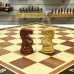 Шахматы турнирные Королевский Стаунтон с утяжелением доска 50 на 50 см красное дерево
