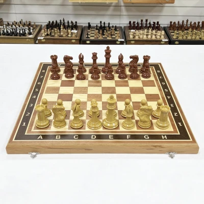 Шахматы турнирные Королевский Стаунтон с утяжелением доска 50 на 50 см красное дерево Шахматы турнирные Королевский Стаунтон с утяжелением доска 50 на 50 см красное дерево