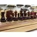 Шахматный ларец красное дерево с фигурами Wellington 52 см