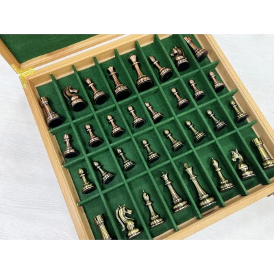 Шахматный ларец орех Антик 52 см