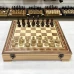 Шахматный ларец орех с фигурами Резной конь 52 см