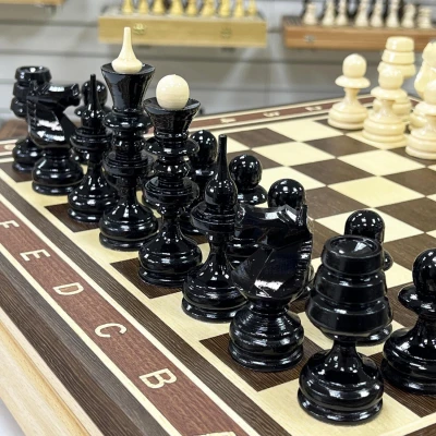 Шахматный ларец турнирный венге с фигурами Точенка большой