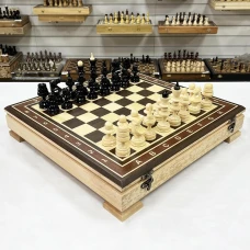 Шахматный ларец турнирный венге с фигурами Точенка большой