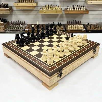 Шахматный ларец турнирный венге с фигурами Точенка большой